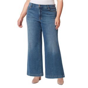 Jessica Simpson Womens True Loves Wide Leg Jeans, Blue, NWT